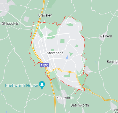 Map of Stevenage